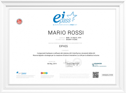 certificato eipass